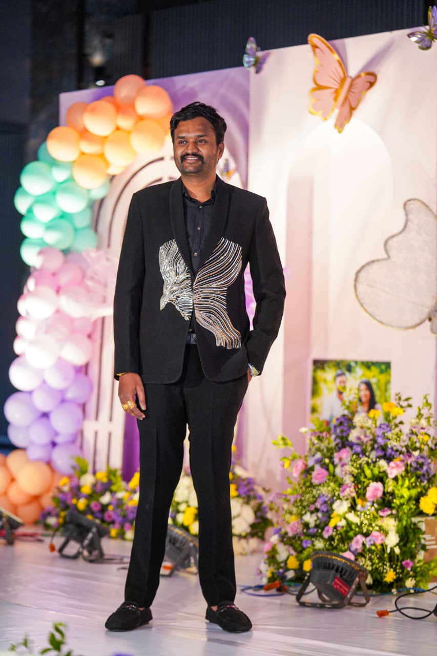 Noir Feather Shawl Blazer