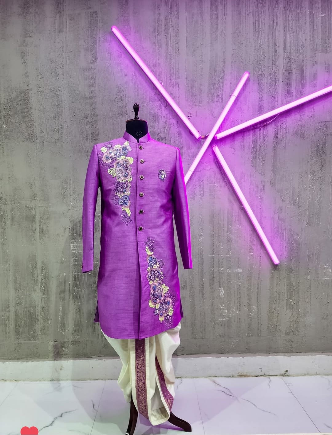 Orchid Floral Pancha Sherwani