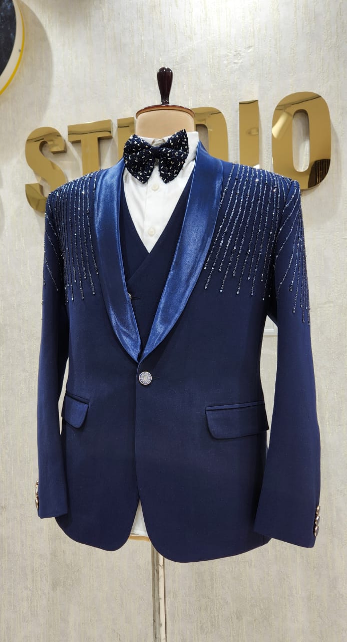 Royal Blue Cascade Three-Piece
