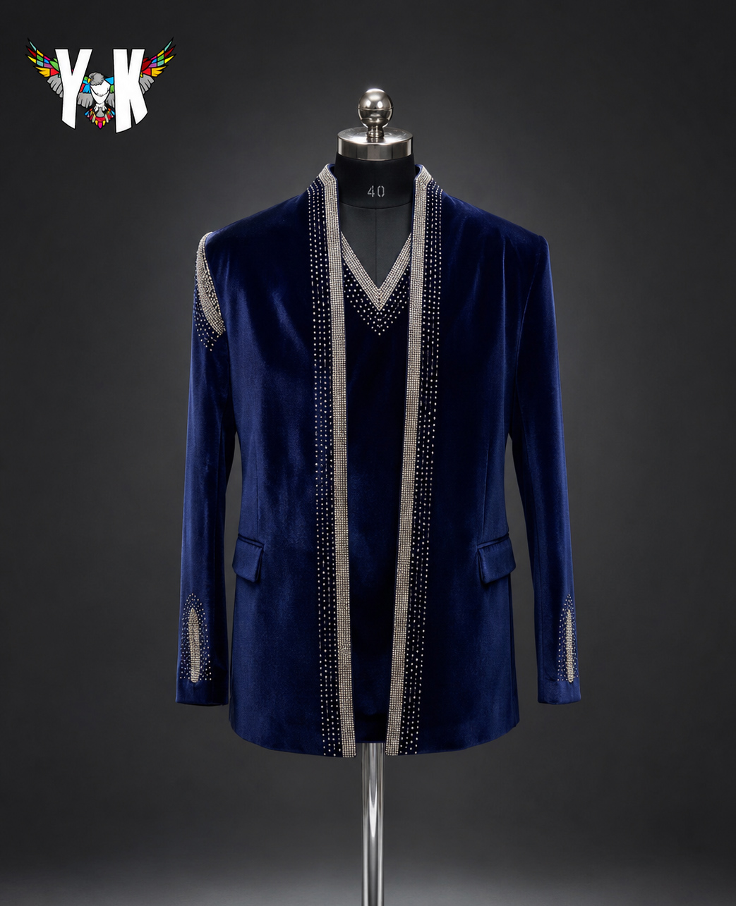 Midnight Velvet Crystal Blazer