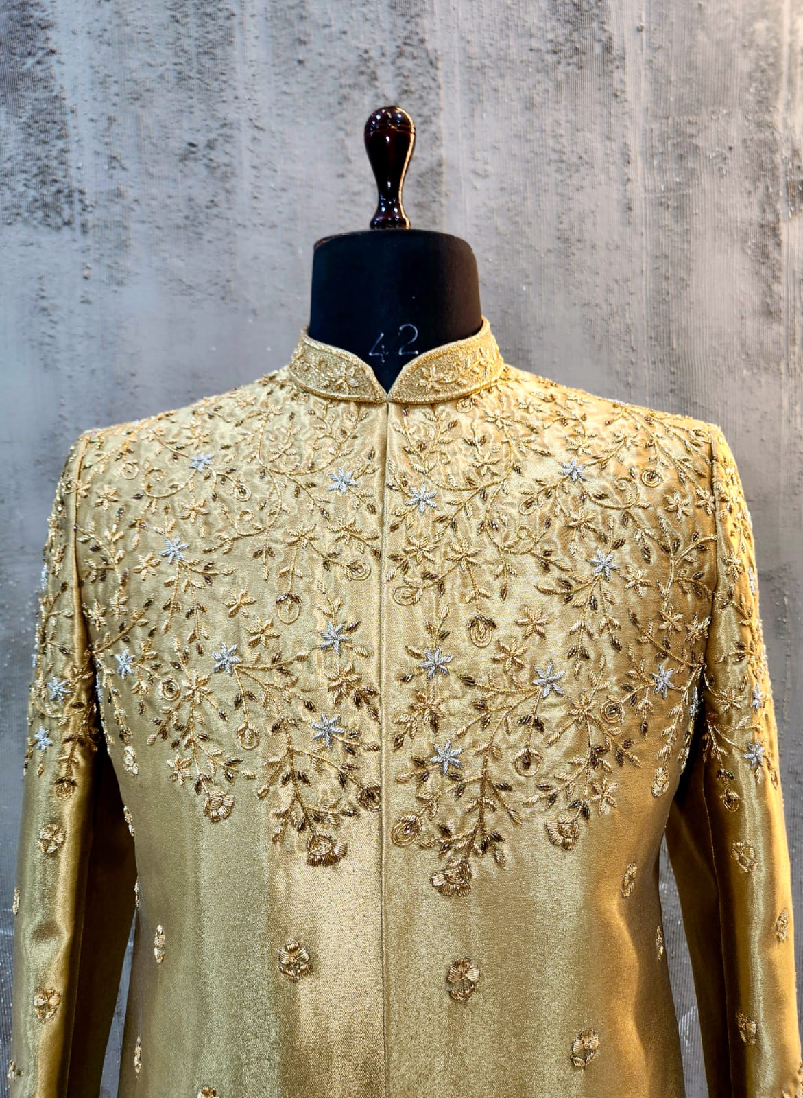 Gold Horse Carriage Zardozi Sherwani