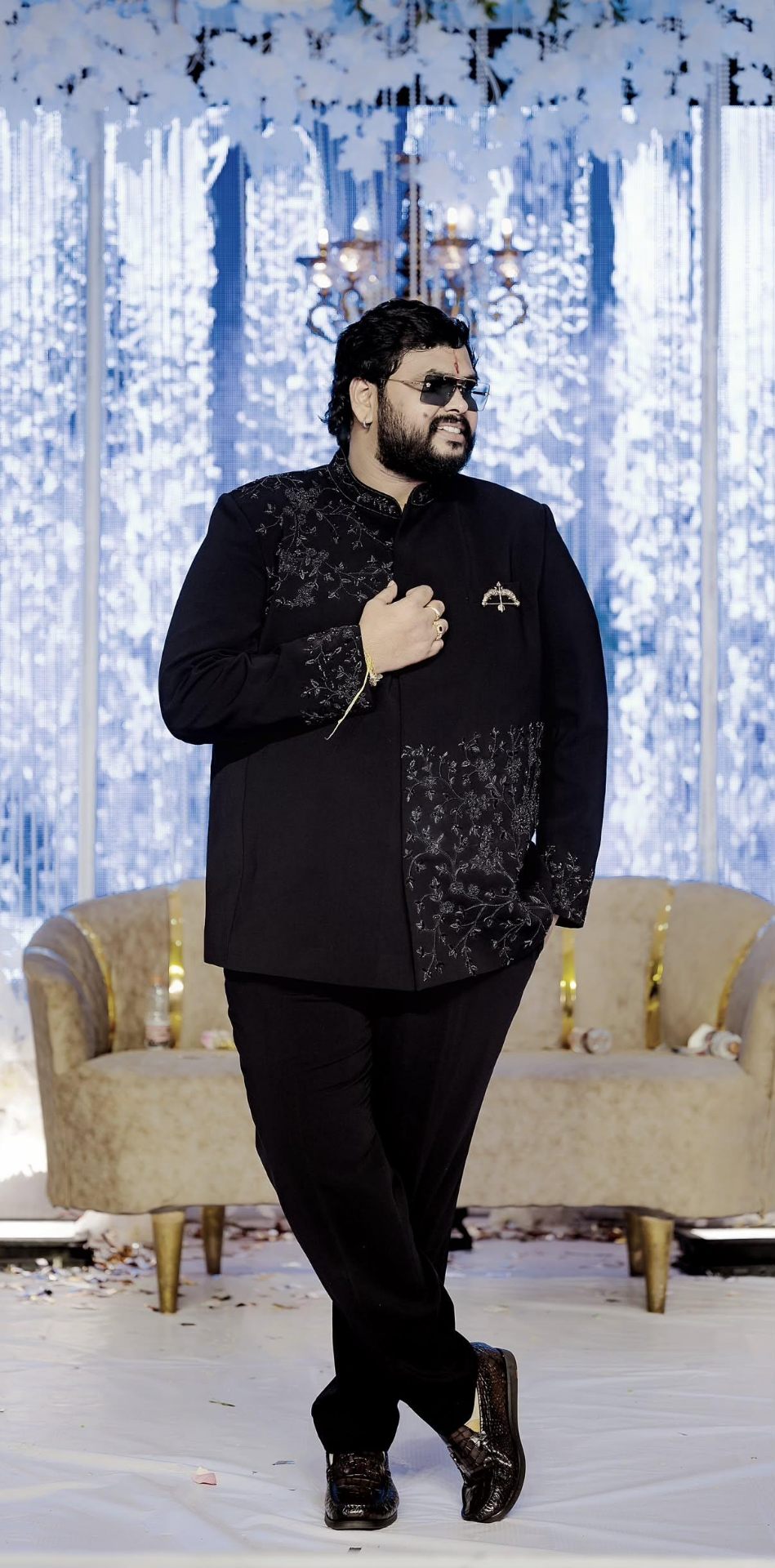 Onyx Black Vine Zardozi Jodhpuri