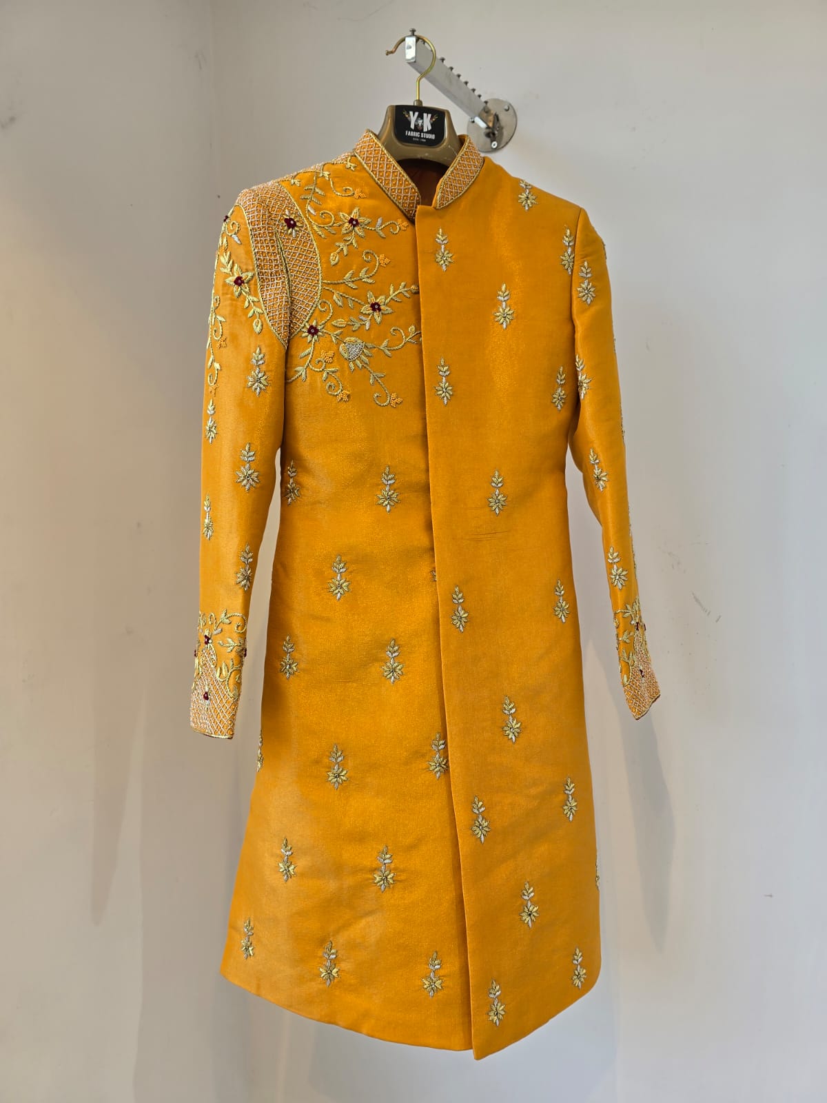 Mustard Zardozi Sherwani